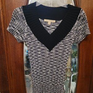 Womens stretchy Black and White Top